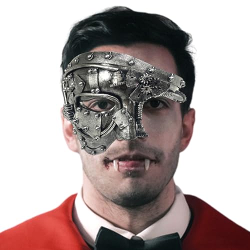 Venezianische Halbgesicht Masque - Halbgesicht Venezianer Punkmaske, Halloween Party Kostüm | Mysteriöse Maskeraden, Phantom Der Oper, Mardi Gras Ball Masquerade -Ausrüstung, Durablelisches Material, Venezianische Halbgesicht Masque - Halbgesicht Venezianer Punkmaske, Halloween Party Kostüm | Mysteriöse Maskeraden, Phantom Der Oper, Mardi Gras Ball Masquerade -Ausrüstung, Durablelisches Material, von Generisch