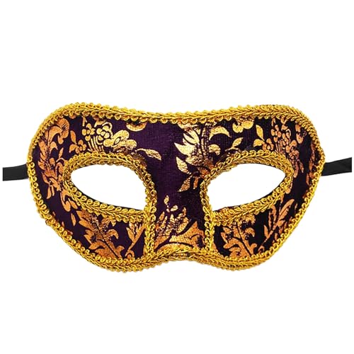 Venezianische Masken Maskerade Maske Cosplay Maskerade Partymaske Samt Halbgesichtsmaske Spitzenmaske Partymaske Für Halloween Karneval Tanz Ball Party von Generisch