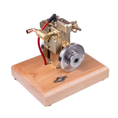 Verbrennungsmotor Modellbausatz - 1,6 cc horizontaler Mini wassergekühlter 4-Takt-Motor mit Holzsockel für Physik-Experimente, ideal für Erwachsene Verbrennungsmotor Modellbausatz - 1,6 cc horizontaler Mini wassergekühlter 4-Takt-Motor mit Holzsockel für Physik-Experimente, ideal für Erwachsene von Generisch