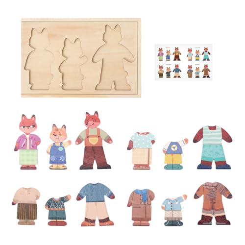 Verkleidungsspiele Tierdesign,Anziehpuppen | Pädagogisches Holz Puzzle Brettspiel Mit Zuordnungsspiel Outfits Für Kinder Für Klassenzimmer Vorschule Rollenspiel Und Für Reise Geburtstag Verkleidungsspiele Tierdesign,Anziehpuppen | Pädagogisches Holz Puzzle Brettspiel Mit Zuordnungsspiel Outfits Für Kinder Für Klassenzimmer Vorschule Rollenspiel Und Für Reise Geburtstag von Generisch