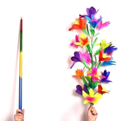 Verschwindender verschwindender Regenbogen-Metallstab zu Blumen Bühne Zaubertricks erstaunliche Nahaufnahme Zauberstab Magie für professionelle Magier von Generisch