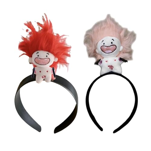 Verstellbares Puppen-Stirnband mit niedlichem Drachen-Design für Halloween, Cosplay, Kostümpartys, Themenveranstaltungen – bequemes, leichtes Haarreifen-Zubehör für Kinder und Erwachsene, 2 Stück von Generisch