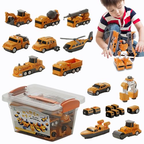 Verwandeln Sie Spielzeugautos, Kinderspielfahrzeuge | Magnetische Kinderfahrzeuge, zusammengebautes Konstruktionsspielzeug | Sammelfiguren für Jungen und Mädchen, Spielfahrzeuge für Schlafzimmer, Wohn von Generisch