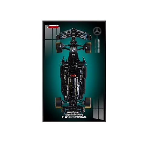 Vitrine für L-E*G-O 42171 F1 Rennwagen, L-E*G-O Auto Wandmontiertes Display, Geschenk (nur Wandplatte, kein Modell) (Lichtleiste) (A,Basics) von Generisch