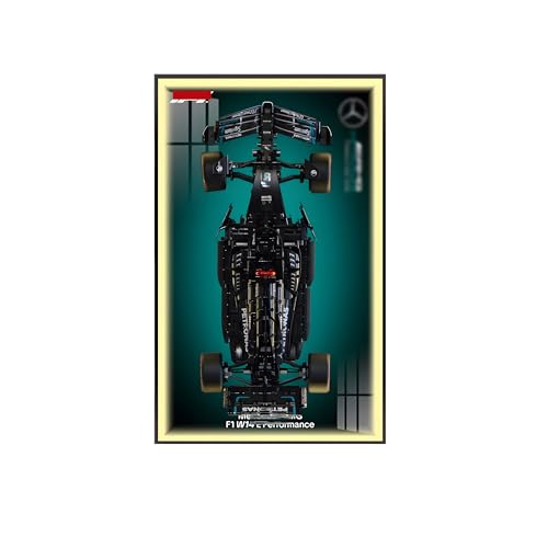 Vitrine für L-E*G-O 42171 F1 Rennwagen, L-E*G-O Auto Wandmontiertes Display, Geschenk (nur Wandplatte, kein Modell) (Lichtleiste) (A,Licht) von Generisch