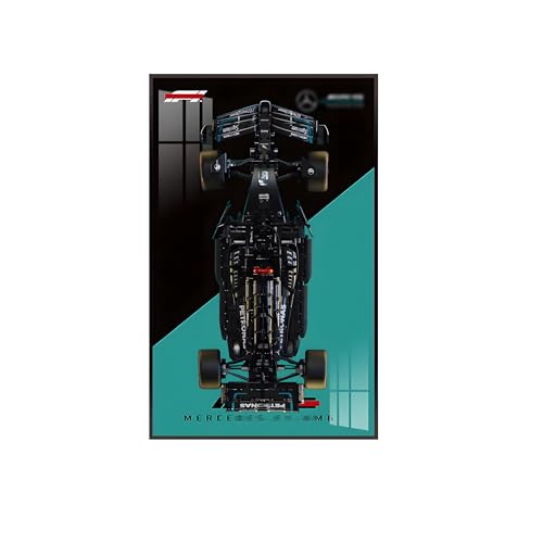Vitrine für L-E*G-O 42171 F1 Rennwagen, L-E*G-O Auto Wandmontiertes Display, Geschenk (nur Wandplatte, kein Modell) (Lichtleiste) (B,Basics) von Generisch
