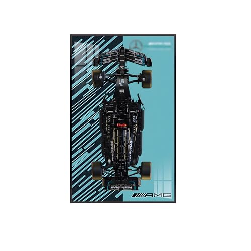 Vitrine für L-E*G-O 42171 F1 Rennwagen, L-E*G-O Auto Wandmontiertes Display, Geschenk (nur Wandplatte, kein Modell) (Lichtleiste) (C,Basics) von Generisch