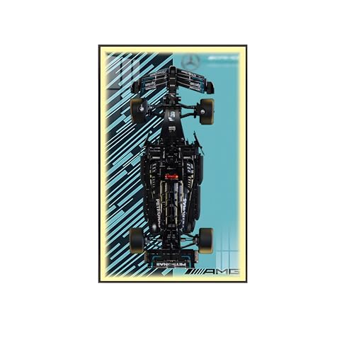 Vitrine für L-E*G-O 42171 F1 Rennwagen, L-E*G-O Auto Wandmontiertes Display, Geschenk (nur Wandplatte, kein Modell) (Lichtleiste) (C,Light) von Generisch
