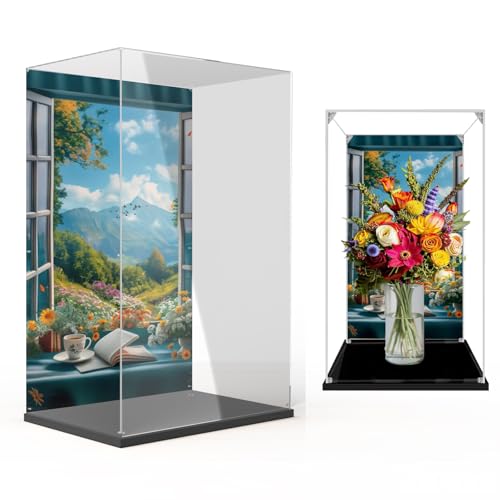 Vitrine für Lego 10280 Rosenstrauß-Box, perfekt für Sammler! (Kein Modell) (Hintergrund B) von Generisch
