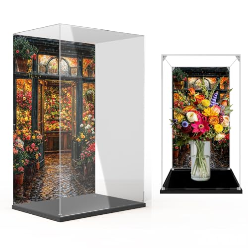 Vitrine für Lego 10280 Rosenstrauß-Box, perfekt für Sammler! (Kein Modell) (Hintergrund F) von Generisch