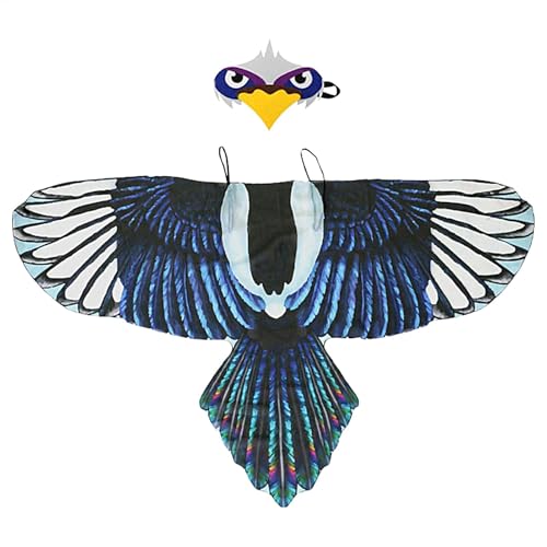 Vögel Flügel für Kinder - Kindereulenkostüm | Adlerflügel | Mousselingewebe mit einstellbaren Gurten, Maske enthalten | Lustiges Kinderkostüm Vögel Flügel für Kinder - Kindereulenkostüm | Adlerflügel | Mousselingewebe mit einstellbaren Gurten, Maske enthalten | Lustiges Kinderkostüm von Generisch