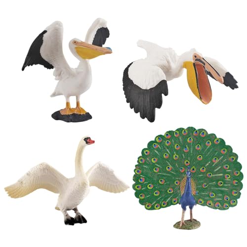 Vogelfiguren Mit Realistischen Texturen, Vogeltierfiguren-Spielzeugset – Pelikane, Schwan, Pfauen-Spielzeugfigur | Waldtiere-Figuren-Spielset Für Lernspielzeug, Kuchenaufsatz Für Heimdekoration Vogelfiguren Mit Realistischen Texturen, Vogeltierfiguren-Spielzeugset – Pelikane, Schwan, Pfauen-Spielzeugfigur | Waldtiere-Figuren-Spielset Für Lernspielzeug, Kuchenaufsatz Für Heimdekoration von Generisch