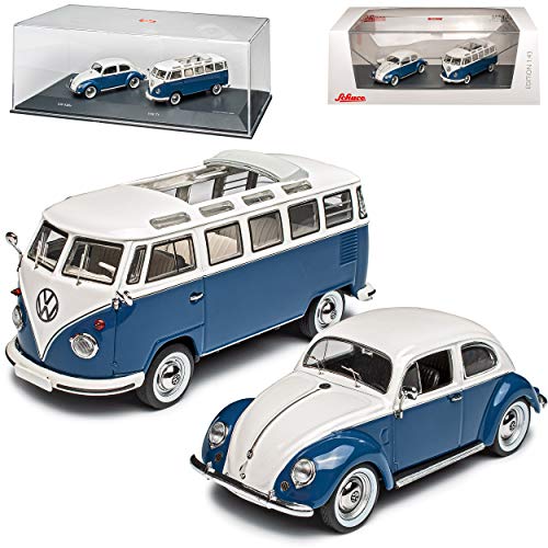Volkwagen 2er Set mit Käfer und T1 Blau Weiss Limitiert auf 500 Stück 1/43 Schuco Modell Auto Modell Auto Volkwagen 2er Set mit Käfer und T1 Blau Weiss Limitiert auf 500 Stück 1/43 Schuco Modell Auto Modell Auto von Generisch