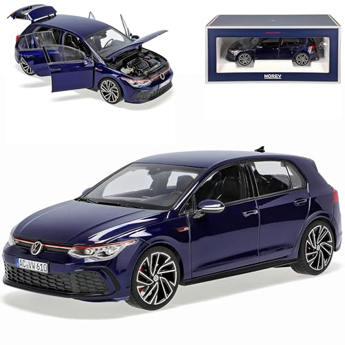 Volkwagen Golf VIII G*T*I 5 Türer Blau Metallic 8. Generation Ab 2019 1/18 Norev Modell Auto mit individiuellem Wunschkennzeichen von Generisch