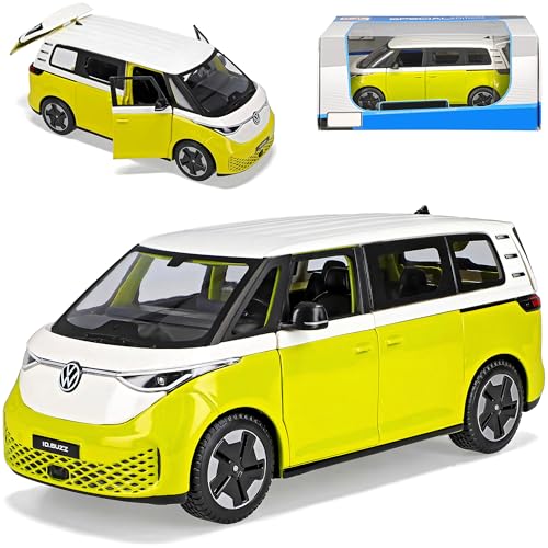Volkwagen ID Buzz Bus Gelb Weiss Ab 2022 1/24 Modell Auto Volkwagen ID Buzz Bus Gelb Weiss Ab 2022 1/24 Modell Auto von Generisch