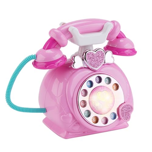 Vor, das Spiel zu Spielen | Vor, Zifferblatt | Festnetzspielzeug | Telefonspielzeug | Simulierter Ring Mir Rotary Phone mit Musik | Frühe Bildungsspielzeug für , Mädchen, Kinder, Gebrauch Spiele von Generisch