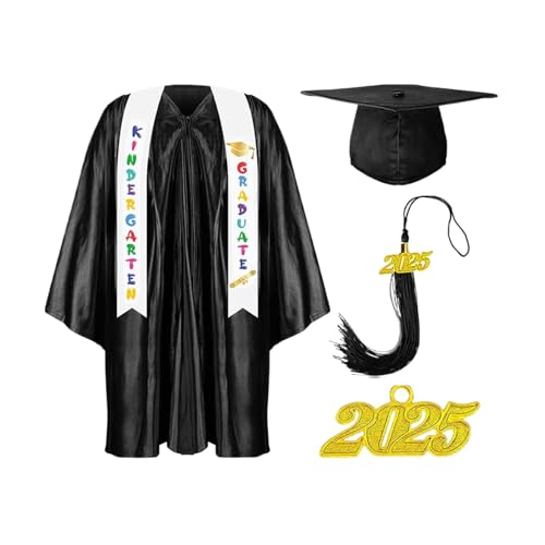 Vorschulabschlusskleid für Kinder, 2025 kleine Kinder, Abschlusskappe und Kleid, mehrfarbig, gestrickt, Junggesellenabschied, Anzug für kleine und Mädchen, Schwarz , 24 digits Vorschulabschlusskleid für Kinder, 2025 kleine Kinder, Abschlusskappe und Kleid, mehrfarbig, gestrickt, Junggesellenabschied, Anzug für kleine und Mädchen, Schwarz , 24 digits von Generisch
