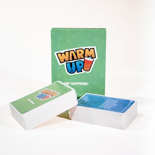 WARMUP - SIP HAPPENS Trinkspiel mit über 130 Karten | Kartentrinkspiel | Partyspiel | Kartenspiel | Spieleabend | Saufspiel | Festival | Vorglühen | Warm Up | Party | Karten | Erwachsene | JGA | Spiel von Generisch