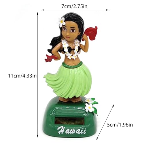 Wackelkopf für Dashboard - Dekorativer süßer Wackelkopf für das Armaturenbrett - Lustige Armaturenbrett-Dekoration für das Armaturenbrett im Auto, Hawaii-Geschenke, Hawaii Solar Dancing Girl von Generisch