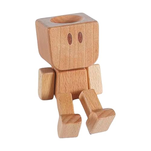 Wackelnde Füße Holzpuppe | Handgefertigte Auto-Figur,Deko-Figuren für Schreibtisch, Autoinnenraum und Wohnmobile Pick-up Anhänger Schlafzimmer von Generisch