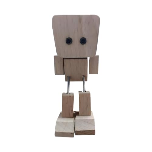 Wackelnde Holzfigur in Form eines Mannes - Figuren aus Holz von Menschen,Kleine Figur Für Schüler Erwachsene Kinder Spiel,Für Schüler Kinder zum Spielen für Bücherregal und Autoarmaturenbrett von Generisch