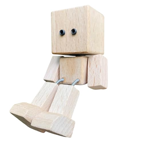 Wackelnde Männerfigur aus Holz,Holzpuppe - Wackelfigur Mit Magnetfuß Als Schreibtischdekoration Geburtstagsgeschenk Für Kinder Wackelnde Männerfigur aus Holz,Holzpuppe - Wackelfigur Mit Magnetfuß Als Schreibtischdekoration Geburtstagsgeschenk Für Kinder von Generisch