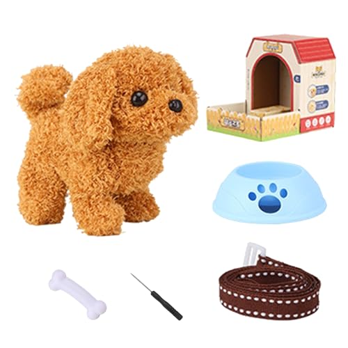 Walking Dog, Walk -Welpenspielzeug für Kleinkind,Realistisches Barking Plüsch -Haustier - Gefälschtes Hund Spielzeug mit Seil, so tun Sie das Spiel für und Mädchen für und Mädchen, die sich für und Mä Walking Dog, Walk -Welpenspielzeug für Kleinkind,Realistisches Barking Plüsch -Haustier - Gefälschtes Hund Spielzeug mit Seil, so tun Sie das Spiel für und Mädchen für und Mädchen, die sich für und Mä von Generisch