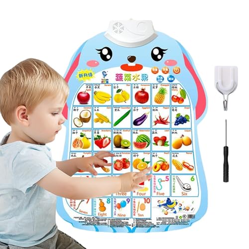 Wall Learning Board für Kleinkinder | Sound pädagogisches Spielzeug | Alphabet -Poster, Zahlen, Tiere, Obst, Farben | Interaktives Spielzeug für Kindergarten, Kindergeschenk Wall Learning Board für Kleinkinder | Sound pädagogisches Spielzeug | Alphabet -Poster, Zahlen, Tiere, Obst, Farben | Interaktives Spielzeug für Kindergarten, Kindergeschenk von Generisch