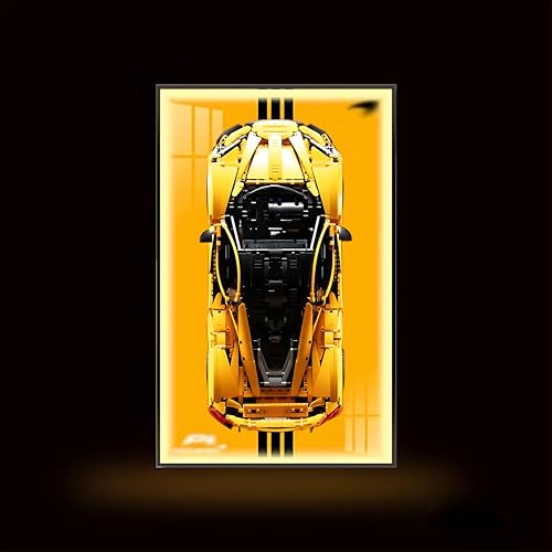 Wand-Schautafel für L-E*G-O 42172 Technic P1 Hypercar - Kompatible Wandhalterung Panel für Gebäude Automodell - Nur Anzeigetafel (Kein Modell) (Licht) von Generisch