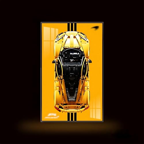 Wand-Schautafel für L-E*G-O 42172 Technic P1 Hypercar - kompatible Wandhalterung Panel für Gebäude Automodell - Nur Anzeigetafel (Kein Modell) (Basic) von Generisch
