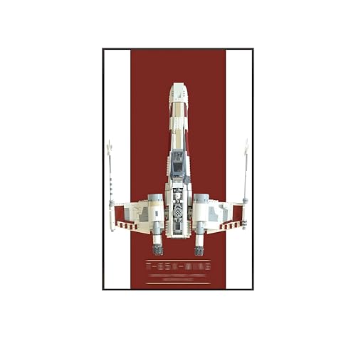 Wanddisplay Board für Le*Go 75355 für UCS X-Wing Fighter - kompatibler Wandrahmen für Starfighter Bauset - Geschenk für Le*Go Fans (nur Box, kein Modell) (A,Besic) von Generisch