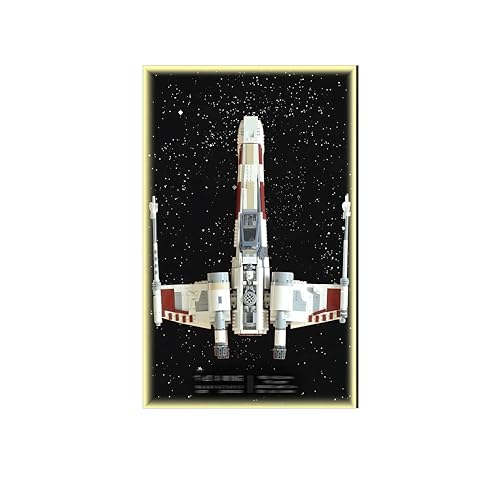 Wanddisplay Board für Le*Go 75355 für UCS X-Wing Fighter - kompatibler Wandrahmen für Starfighter Bauset - Geschenk für Le*Go Fans (nur Box, kein Modell) (B,Light) von Generisch