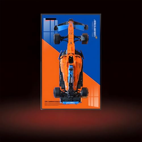 Wanddisplay Rahmen kompatibel mit L-E*G-O 42141 F1 Auto - 80×50cm Wandvitrine für Technic Mc-Laren For-mula Modell, für Rennfans (Modell nicht enthalten) (A,Basic) von Generisch
