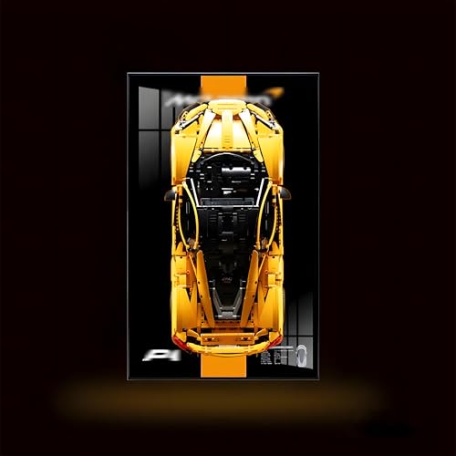 Wanddisplay für L-e*g-o Technic für Mc-Laren P1 42172 (Maßstab 1:8) - kompatible Wandhalterung für L-e*g-o Supercar - Geschenk für L-e*g-o Autofans - 80x50cm (nur Board) (A,Basic) von Generisch