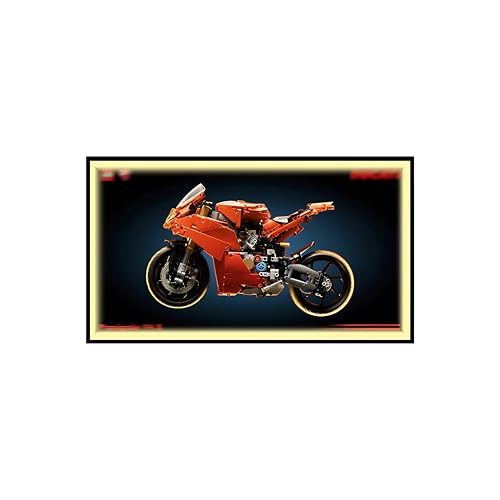 Wanddisplay für Le-go-a 42130 Technic für BM*W M 1000 RR - kompatible Wandhalterung Panel für Motorrad-Modellbausatz - Geschenk für L-e*g-o Technic Fans (nur Board) (A,Light) von Generisch