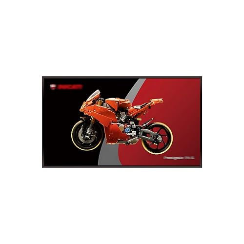 Wanddisplay für Le-go-a 42130 Technic für BM*W M 1000 RR - kompatible Wandhalterung für Motorrad-Modellbausatz - Geschenk für L-e*g-o Technic Fans (nur Board) (B,Basic) von Generisch