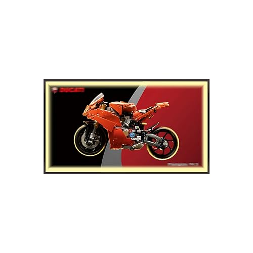 Wanddisplay für Le-go-a 42130 Technic für BM*W M 1000 RR - kompatible Wandhalterung für Motorrad-Modellbausatz - Geschenk für L-e*g-o Technic Fans (nur Board) (B,Light) von Generisch