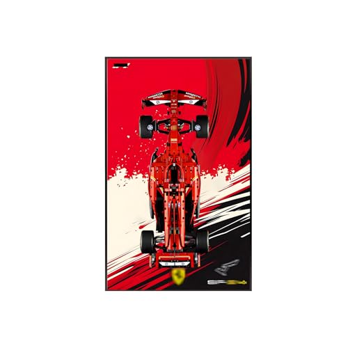 Wanddisplay für Le-go-o Technic für Fer-rari SF-24 F1 Car 42207 - kompatibler Displayrahmen für F1 Supercar Modelle - Geschenk für L-e*g-o Technic Fans - 80x50cm (nur Board) (C,Besic) von Generisch