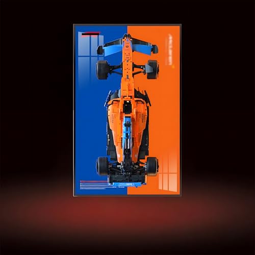 Wandhalterung Display Ständer für L-e*g-o Technic 42141 F1 Racing - Display Wand Panel Kunst Wandhalterung Rahmen kompatibel mit L-e*g-o 42141, Geschenk für Autoliebhaber - 80 x 50 cm (42141) (Basic) von Generisch