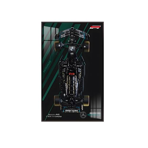 Wandhalterung Display Ständer für L-e*g-o Technic 42171 F1 Racing - Display Wand Panel Kunst Wandhalterung Rahmen kompatibel mit L-e*g-o 42171, Geschenk für Autoliebhaber - 80 x 50 cm (Basics) von Generisch
