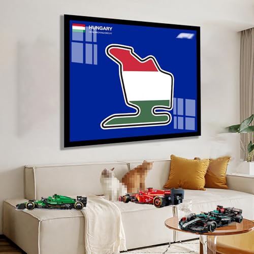 Wandhalterung für Lego 77242/77243 F1 Speed ​​Champions – DIY F1-Auto-Anzeigetafel für Lego-Autofans (nur Wandplatte enthalten) (E-[Non-Light]) von Generisch