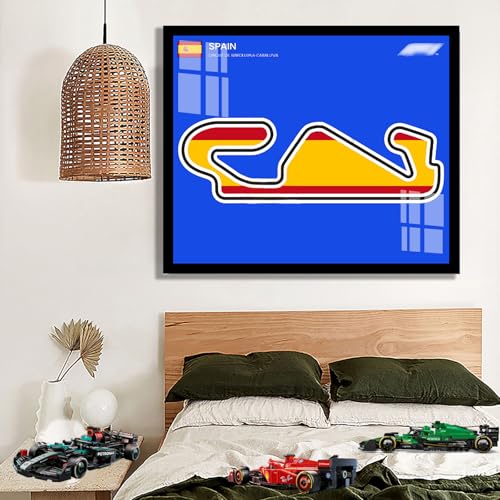 Wandhalterung für Lego 77242/77243 F1 Speed ​​Champions – DIY F1-Auto-Anzeigetafel für Lego-Autofans (nur Wandplatte enthalten) (G-[Non-Light]) von Generisch