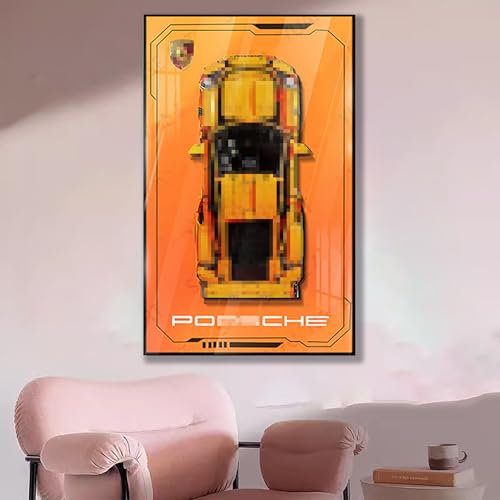 Wandhalterung für Lego Technic 42056 Pors*Che 911 GT3 RS Auto, Wandplatte, Geschenkideen, Wandboard ，Spielzeug-Wandbilderrahmen，Souvenirs, Sammlerstücke von Generisch