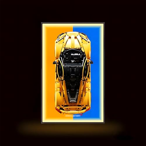 Wandtafel für L-e*g-o 42172 für Mc-Laren P1 - dekorative Wandhalterungsplatte für Le*go-a Technic Car Model - Geschenk für Le-go-a Fans (nur Board, kein Modell) (B,Light) von Generisch