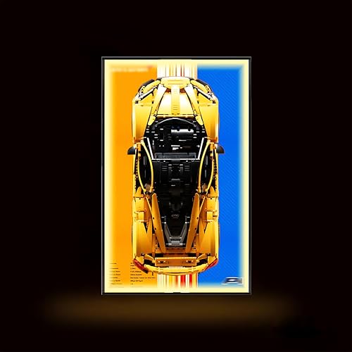 Wandtafel für L-e*g-o 42172 für Mc-Laren P1 - dekorative Wandhalterungsplatte für Le*go-a Technic Car Model - Geschenk für Le-go-a Fans (nur Board, kein Modell) (C,Light) von Generisch