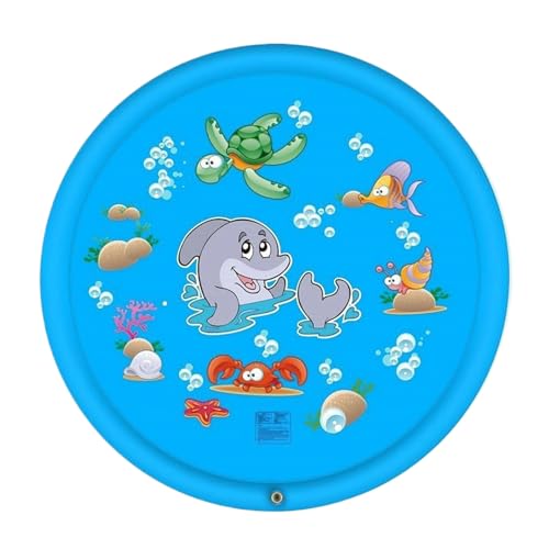 Wasser-Pad für Kinder im Freien, Wasserspielmatte, interaktives, rutschfestes Sprinkler-Pad für Rasen, Terrasse, , Outdoor, Park, Geburtstag, Sommer, Party-Aktivitäten von Generisch