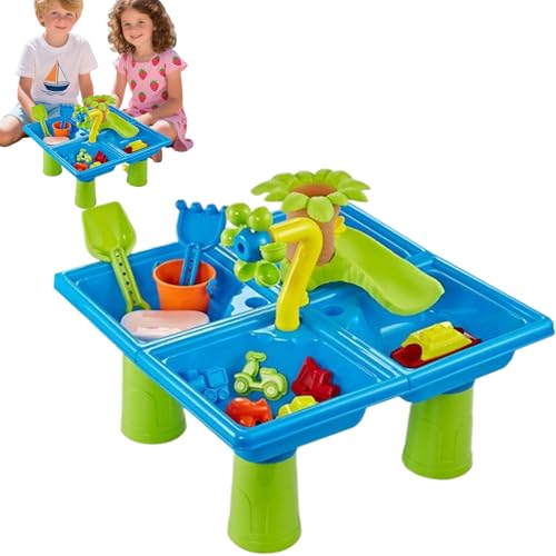 Wasser Sand Tisch,Kinder Outdoor Wasserspiel Tisch - Sensorisches Lernspielzeug Für Drinnen Draußen Garten Spielplatz Wasser Sand Tisch,Kinder Outdoor Wasserspiel Tisch - Sensorisches Lernspielzeug Für Drinnen Draußen Garten Spielplatz von Generisch