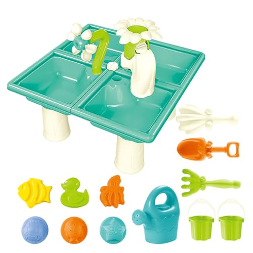 Wasseraktivitätstisch,Wassertisch für Kinder, Aktivitätssensorischer Spieltisch, 13-teiliges Wasserspielzeug-Zubehör verbessert die motorischen Fähigkeiten, fördert das sensorische Lernen und die Hand von Generisch