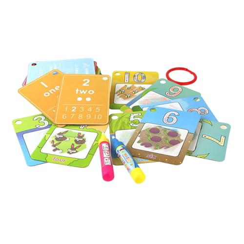 Wasserfarben-Alphabet-Karten,Alphabet-Malkarten - Lernkarten zum Malen mit Alphabet - Lernspielzeug zum Malen mit Wasser für Kleinkinder, Lernen von Buchstaben und Zahlen für Kleinkinder Wasserfarben-Alphabet-Karten,Alphabet-Malkarten - Lernkarten zum Malen mit Alphabet - Lernspielzeug zum Malen mit Wasser für Kleinkinder, Lernen von Buchstaben und Zahlen für Kleinkinder von Generisch