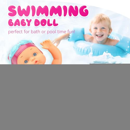 Wasserspiel Babypuppe - Schwimmpuppe Mit Beweglichen Gelenken Und Wasserdicht - Spielzeug Zubehör Für Sand Reise Auto Kinder Urlaub Mädchen Badewanne Pool von Generisch
